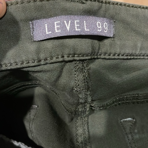 Level 99 Women's Skinny Cargo Jeans - Dark Green - Picture 3 of 6